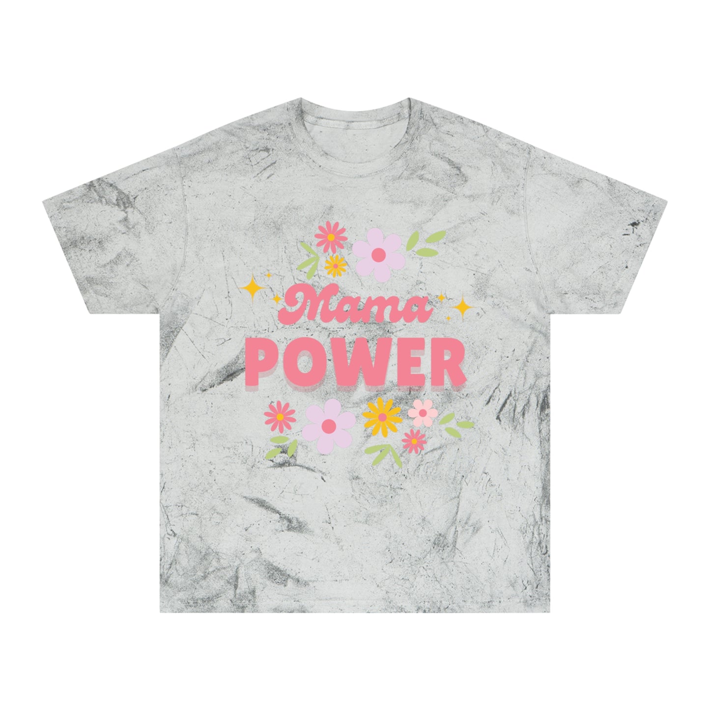 Mama Power Floral Tee | Color Blast T-Shirt for Moms | Gift for Mother's Day, Birthday, Casual Wear, Empowerment Clothing