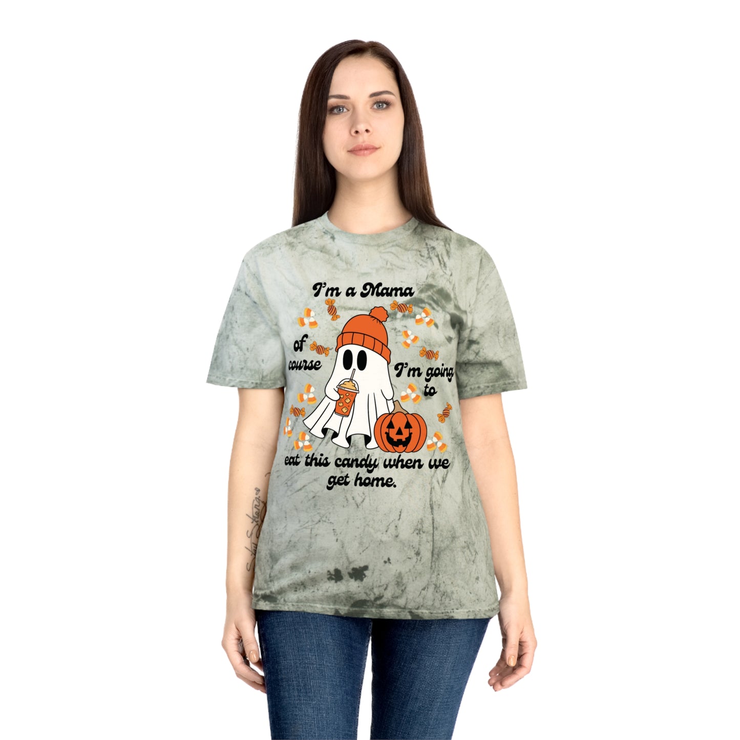 Halloween Ghost T-Shirt, Perfect for Moms, Spooky Season Apparel, Casual Comfortable Wear, Halloween Party Shirt