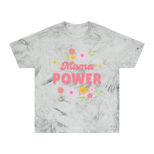 Mama Power Floral Tee | Color Blast T-Shirt for Moms | Gift for Mother's Day, Birthday, Casual Wear, Empowerment Clothing