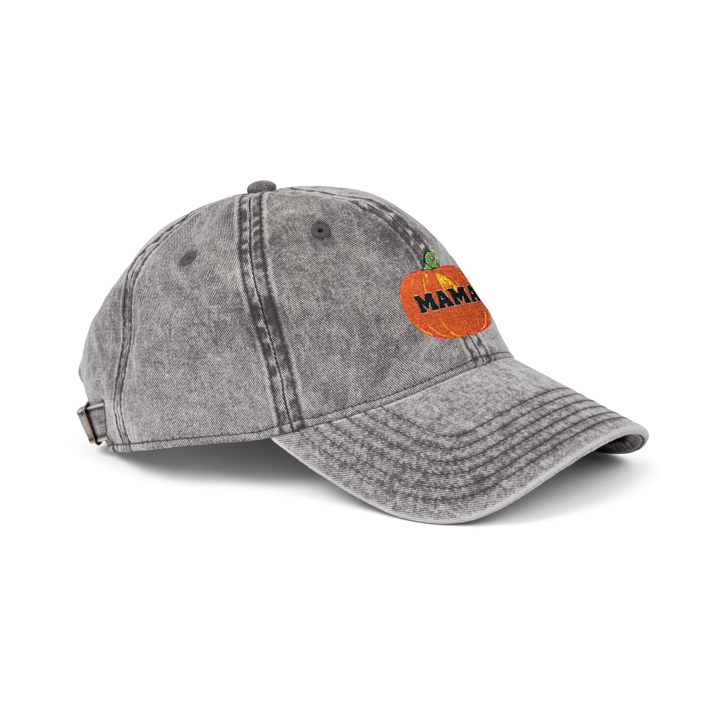 Vintage Pumpkin Mama Cap | Fall Fashion Hat | Embroidered Gift for Moms | Halloween Accessories | Casual Style