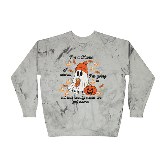 Cozy Halloween Sweatshirt, Fall Apparel, Ghost and Pumpkin Design, Perfect for Moms, Fun Autumn Fashion