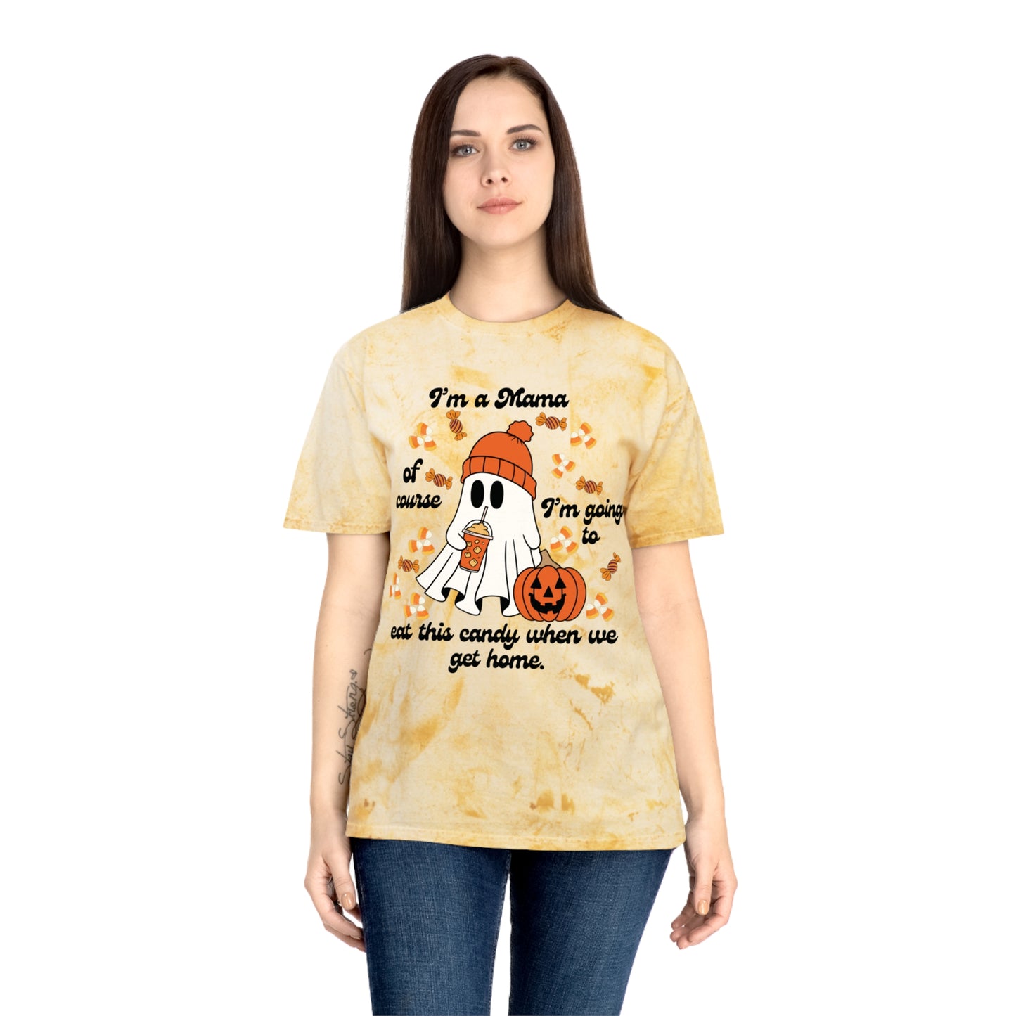 Halloween Ghost T-Shirt, Perfect for Moms, Spooky Season Apparel, Casual Comfortable Wear, Halloween Party Shirt