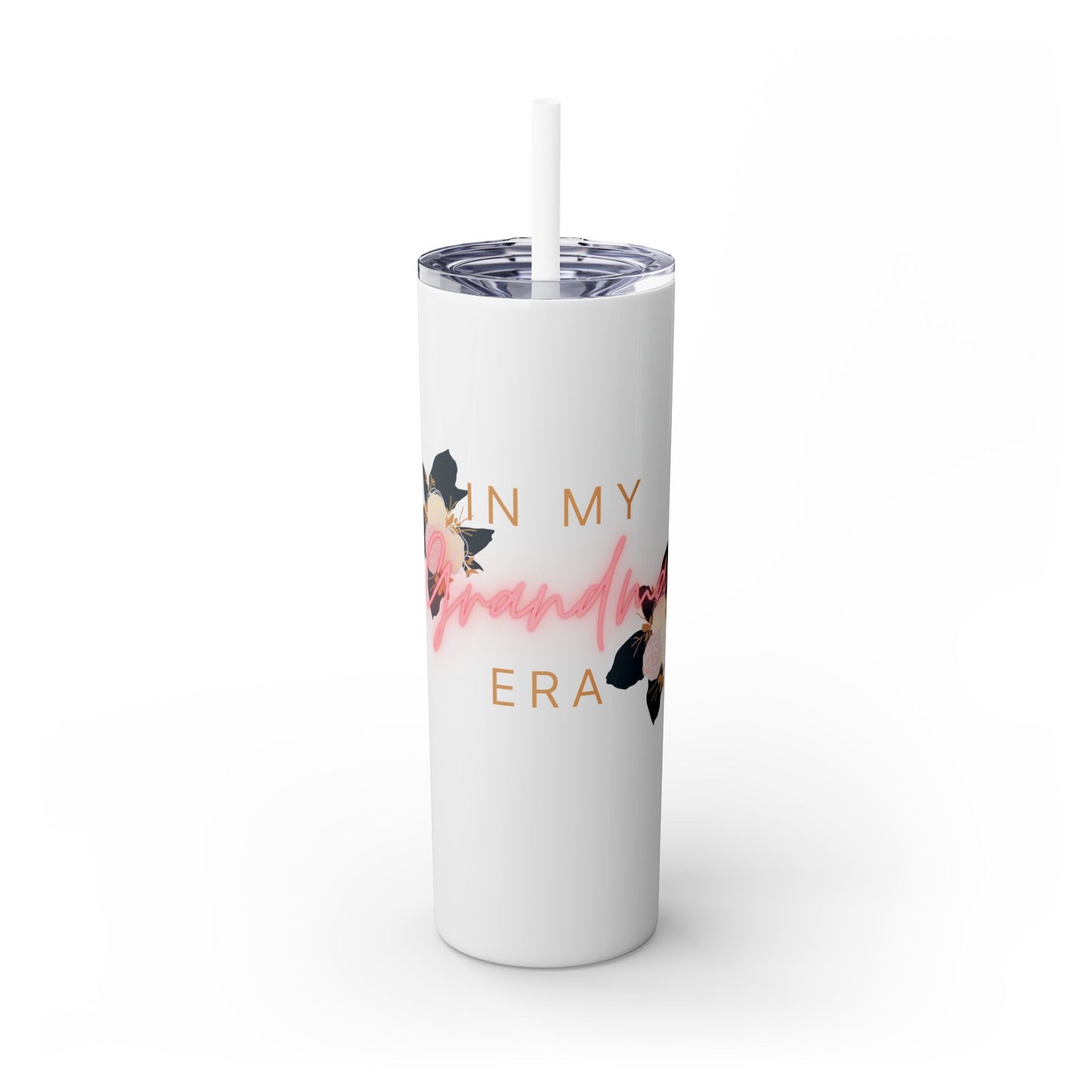 In My Grandma Era Skinny Tumbler with Straw, 20oz