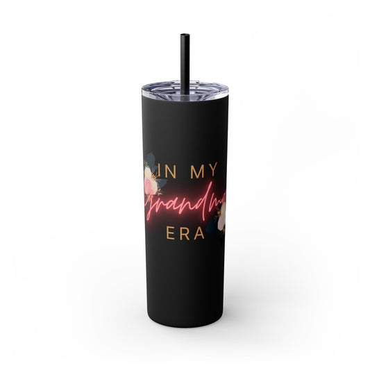 In My Grandma Era Skinny Tumbler with Straw, 20oz