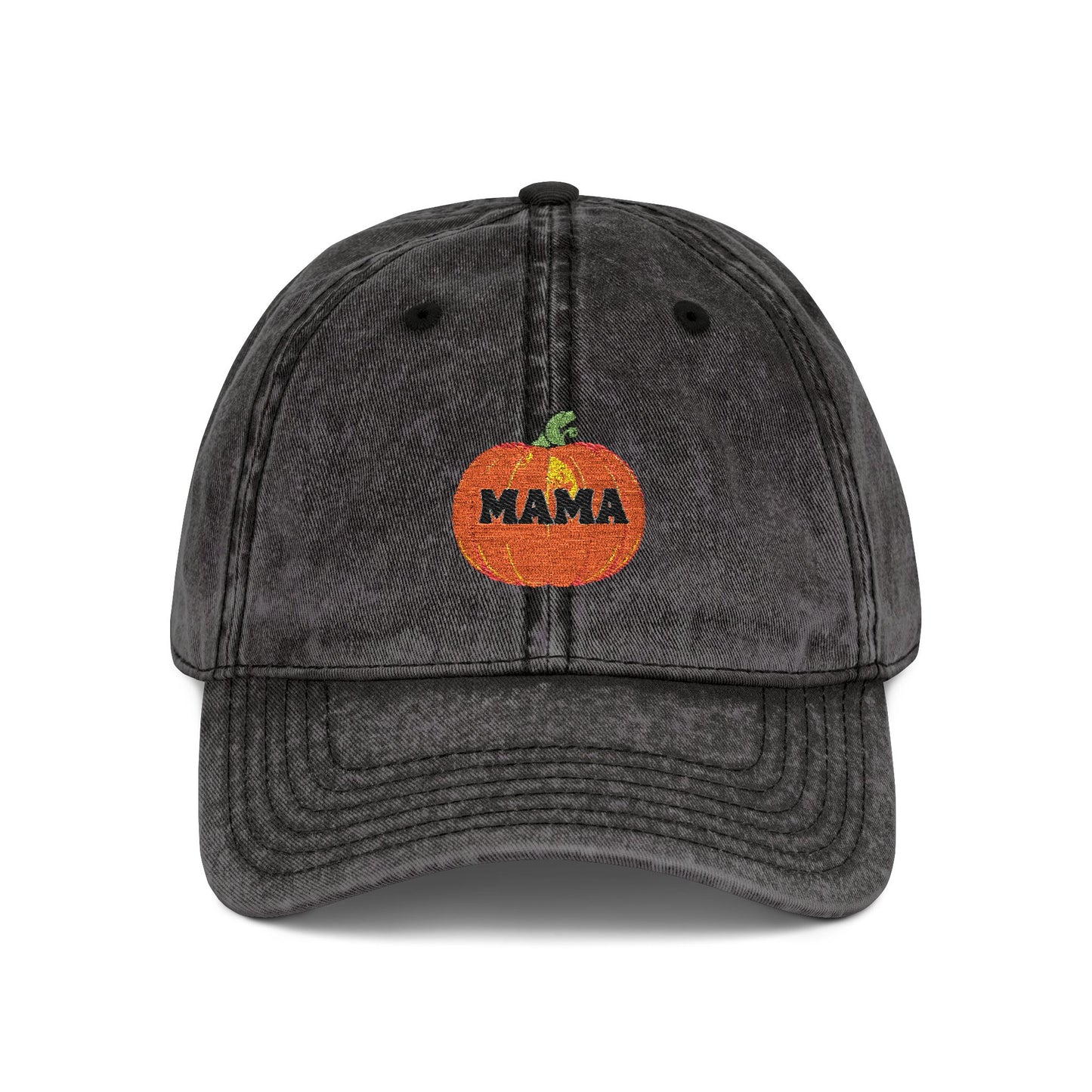 Vintage Pumpkin Mama Cap | Fall Fashion Hat | Embroidered Gift for Moms | Halloween Accessories | Casual Style