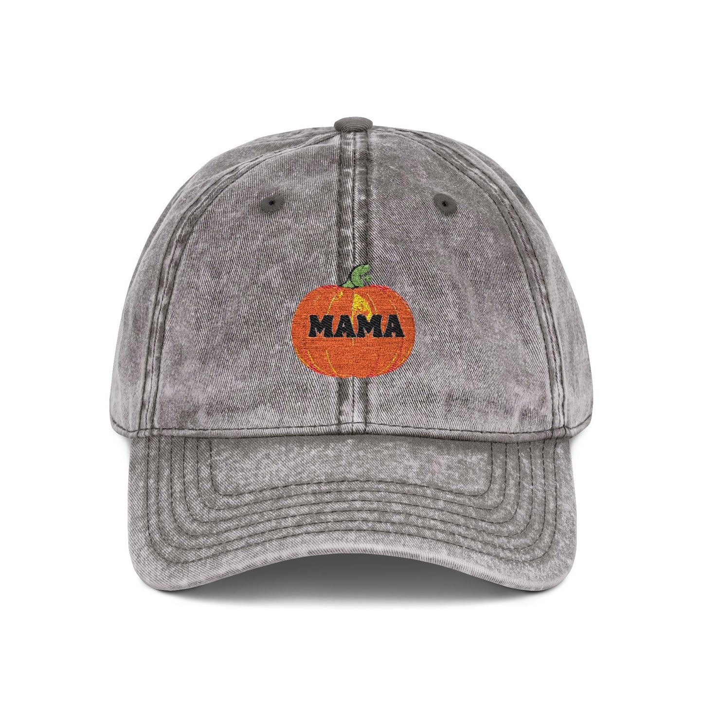 Vintage Pumpkin Mama Cap | Fall Fashion Hat | Embroidered Gift for Moms | Halloween Accessories | Casual Style