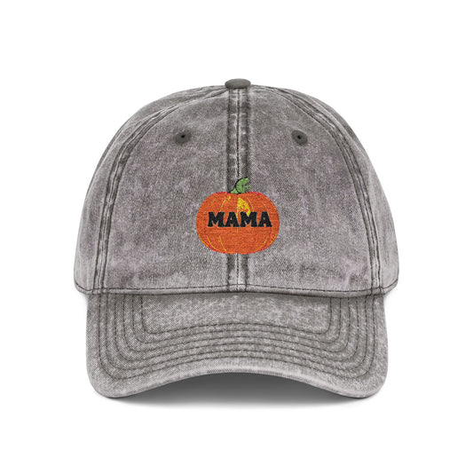 Vintage Pumpkin Mama Cap | Fall Fashion Hat | Embroidered Gift for Moms | Halloween Accessories | Casual Style